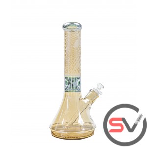 SANDBLASTED GEOMETRIC DESIGN WATER PIPE 13inch